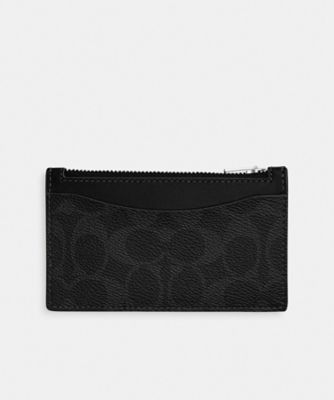 ＜COACH＞ジップ　カード　ケース　シグネチャー　キャンバス